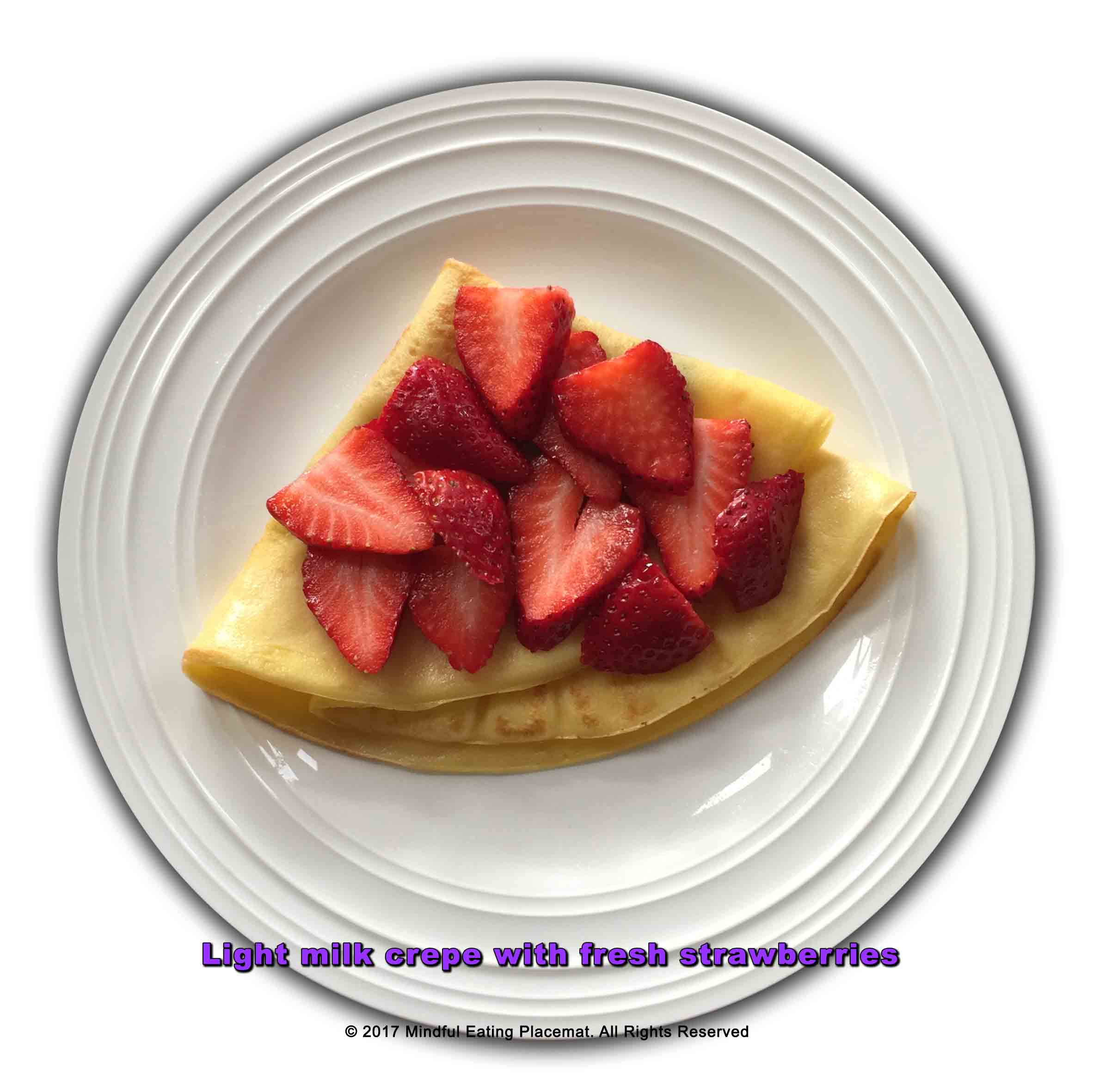 Light crepe with fresh strawberries