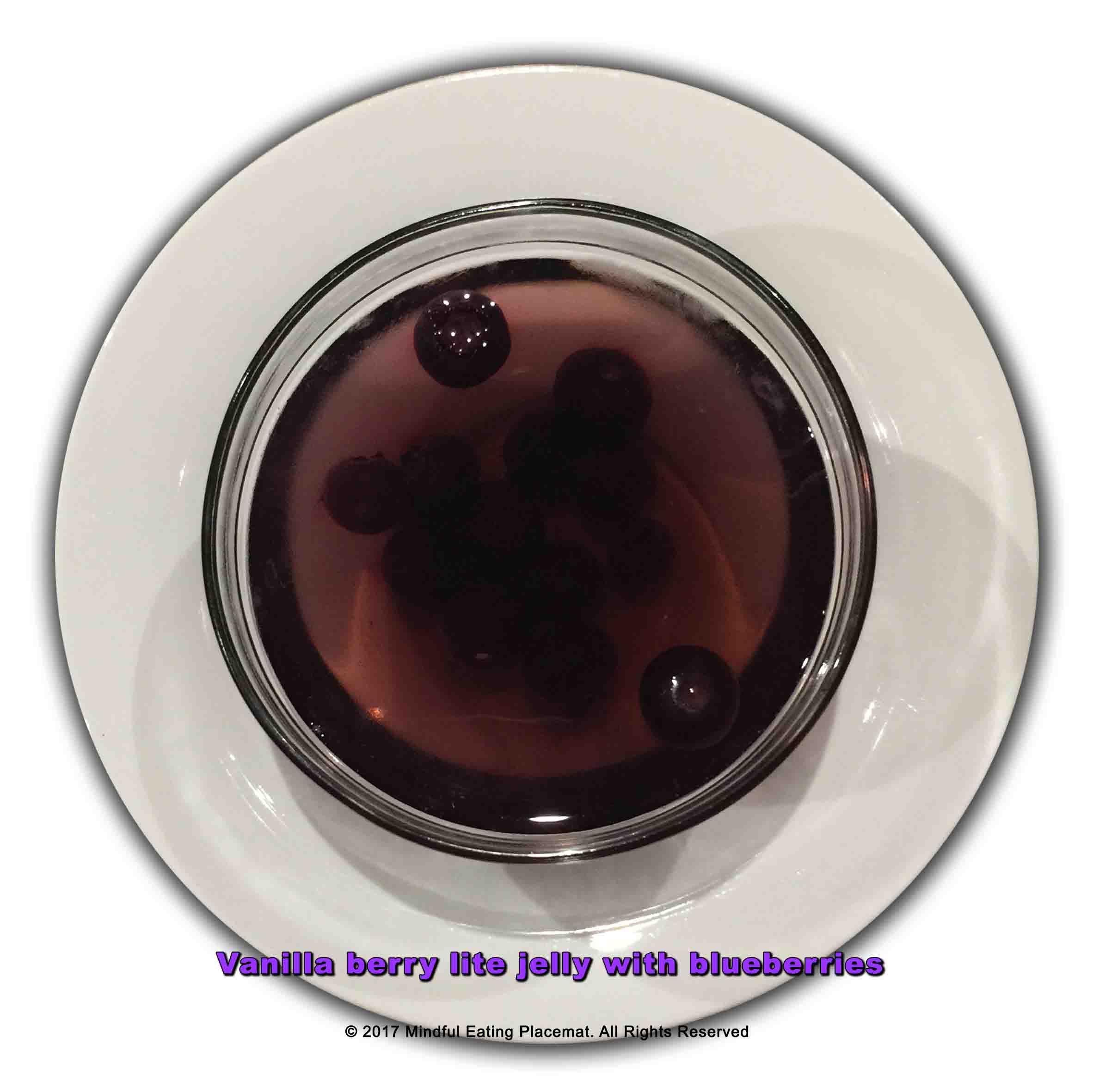 Vanilla berry jelly with blueberries