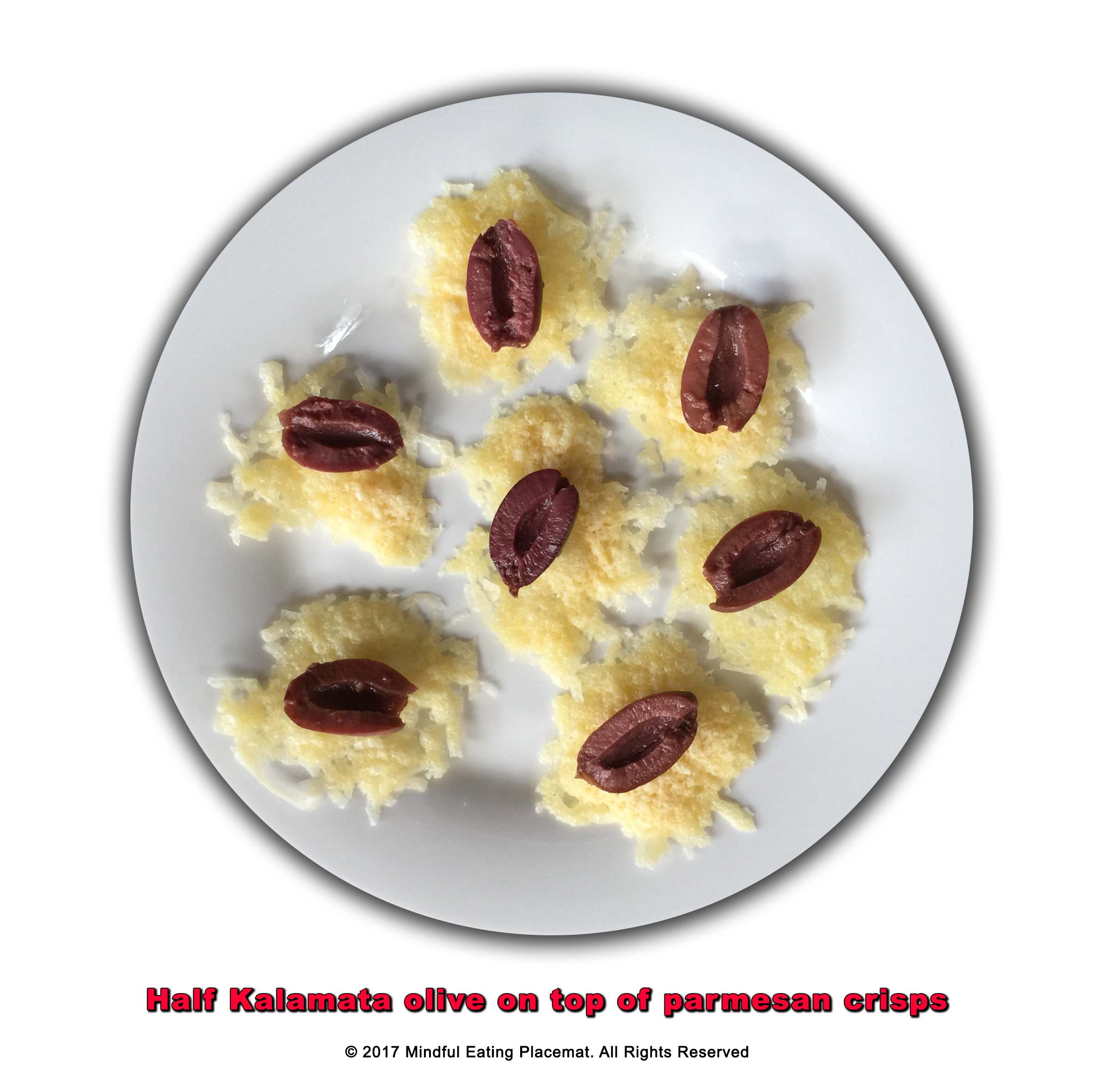 Parmesan chips with sliced olives